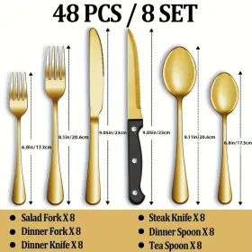KT328364 NOENNAME NULL Steel Western Steak Cutlery Set Knife