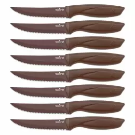 NCSK8BW NUTRICHEF Steak Knives Set Dishwasher Safe Stick