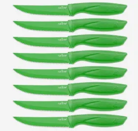 NCSK8GE NUTRICHEF Steak Knives Set Stick Dishwasher Safe
