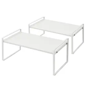 B0BCP87LQ5 NXCONSU Stackable Cabinet Shelf Organizer Rack