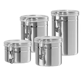 B0FDTYS57Y OGGI Set Steel Kitchen Canisters Airtight Clamp