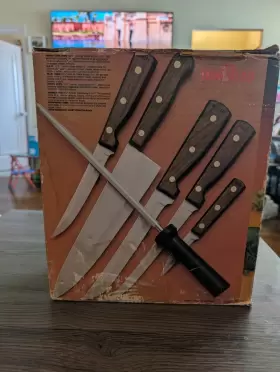 045908700805 OLD HOMESTEAD Steak Knife Set Hardwood Block #2