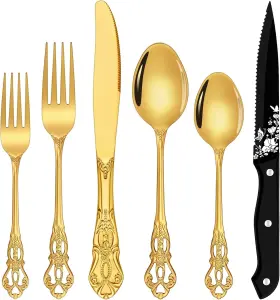 RETRO48-GLD-FOR OLLEX Silverware Set Royal Flatware