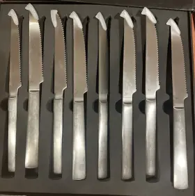 073287553132 ONEIDA Frosted Steak Knife Knives Set Serrated #3