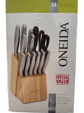 073287553149 ONEIDA Steel Knife Set Block