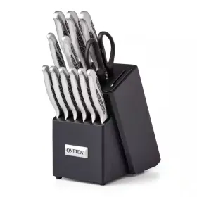 313020327386 ONEIDA Crosshatch Steel Knife Set Block