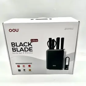 DJ0031 OOU Blackblade Ultra Steel Knife Set Block Sharpener