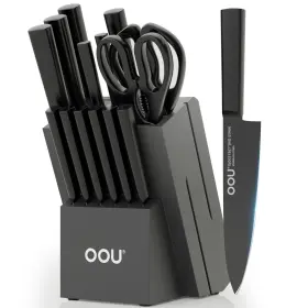 DJ0031B-0712 OOU Kitchen Knife Block Set High Carbon Steel