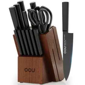 DJ0031H-0712 OOU Kitchen Knife Block Set High Carbon Steel