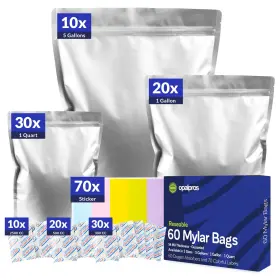 B0B998ZP3R OPALPROS Mil Mylar Bags Oxygen Absorbers Food