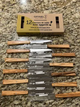 123840020438 OPINEL Wood Handle Steak Knife Set