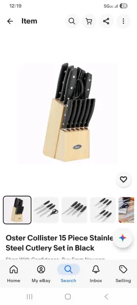 510122905M OSTER Collister Steel Cutlery Set