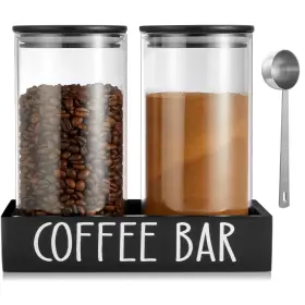 B0CBJD8NWM OUTNILI Glass Coffee Canister Sugar Storage