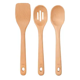 21200100 OXO Softworks Wooden Cooking Utensil Set Beachwood