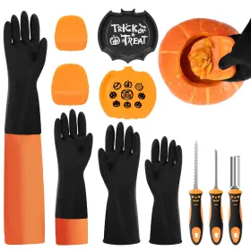 GLOVE001 OYSY Pumpkin Scraper Glove Halloween Carving Glo Kit