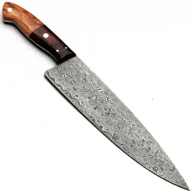 636409300474 STEEL Pal Knives Handmade Damascus Chef Knife