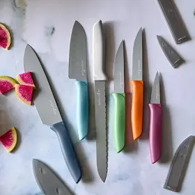 100837 PAMPERED CHEF Coated Knife Set Kitchen Tools Safe #3