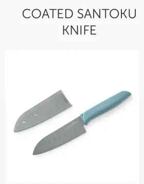 100840 PAMPERED CHEF Coated Santoku Knife Blade Cover Utility