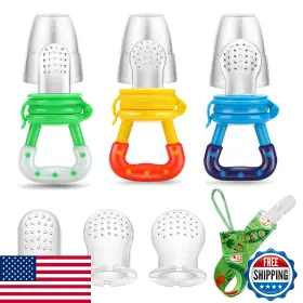 B07SR7235F PANDAEAR Baby Fruit Food Feeder Bpa Silicone