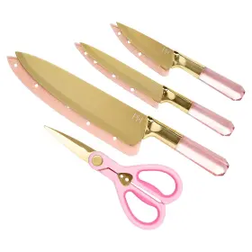 741393090628 PARIS HILTON Steel Knife Set Jewel Handles