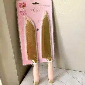741393091557 PARIS HILTON Cutlery Set Kitchen Knife Pink