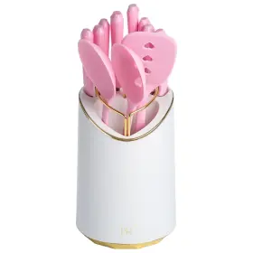PH12585-AR PARIS HILTON Knife Kitchen Utensil Set Caddy Pink