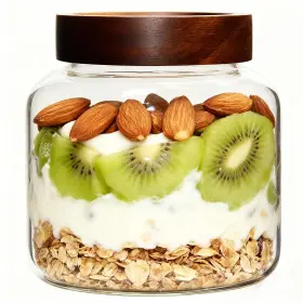 B0FCRT6TWJ PATOPER Glass Coffee Spice Jar Round Storage Lid