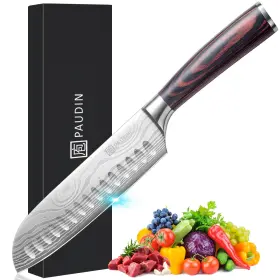 715002307391 PAUDIN Santoku Knife Kitchen Ultra Sharp Forged