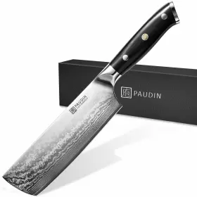 798542032688 PAUDIN Nakiri Knife Damascus Chef Steel