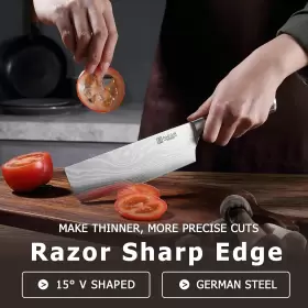 N6-CHINESE PAUDIN Razor Sharp Meat Cleaver Vegetable Kitchen #3