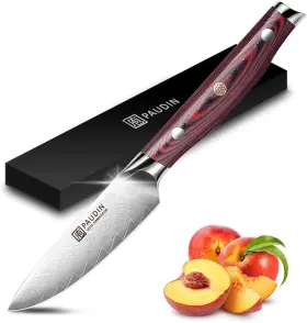 PD8BMC8CRP07 PAUDIN Paring Knife Damascus Steel Blade Tang