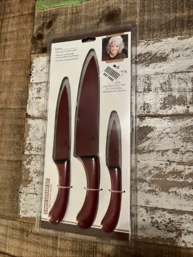 631899563736 PAULA DEEN Knife Set Utility Chef Paring Sheaths