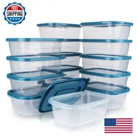 B0C1MHHDBK PEDECO Rectangle Food Storage Box Container Set