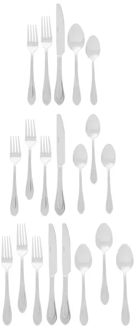 028225088955 PFALTZGRAFF Winston Frost Flatware Set Steel #2