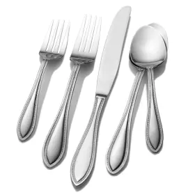 028225455221 PFALTZGRAFF American Bead Steel Flatware Set