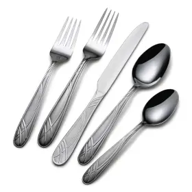 028225648166 PFALTZGRAFF Hoopla Frost Steel Flatware Set