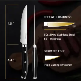 PWUS-PS03U PICKWILL Steak Knives Set Serrated Classic Knife #2