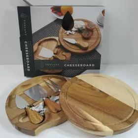 879-03-512-000-0 PICNIC TIME Toscana Acacia Brie Cheese Board #2