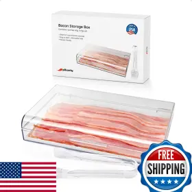 B0933KTH2Y PIKANTY Bacon Container Refrigerator Fridge Deli