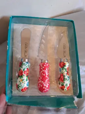 045908129033 PIONEER WOMAN Cheese Knife Set Breezy Blossom #2