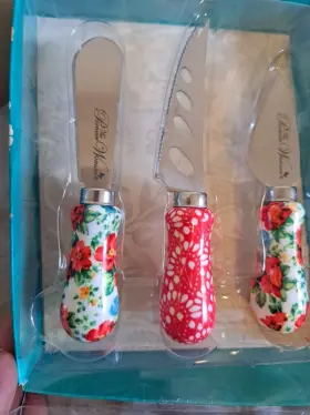 045908129033 PIONEER WOMAN Cheese Knife Set Breezy Blossom #3