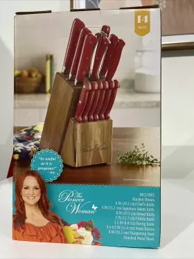 085081452030 PIONEER WOMAN Cowboy Cutlery Knife Block Set #2