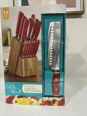 085081452030 PIONEER WOMAN Cowboy Cutlery Knife Block Set