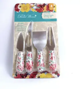 577695464 PIONEER WOMAN Gorgeous Garden Cheese Knife Set