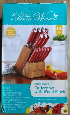 741393578621 PIONEER WOMAN Box Cutlery Kitchen Knife Set