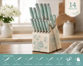 PW56019723354AA PIONEER WOMAN Steel Knife Set Block