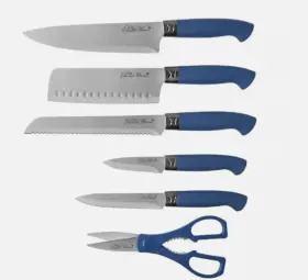 PWA302795514316 PIONEER WOMAN Set Steel Knives Acacia Wooden #2