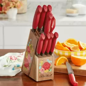 PWD402795514426 PIONEER WOMAN Sweet Steel Knife Block Set #2