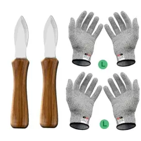 749877924483 PLVTNM Oyster Shucking Knife Wooden Handle