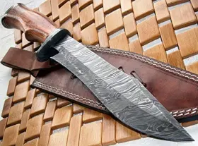 REG-1080 POSHLAND Handmade Damascus Steel Bowie Knife Exotic